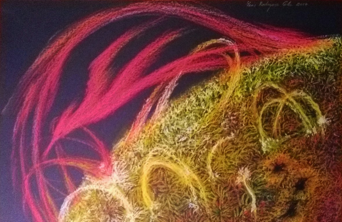 Ave Fénix surgiendo de la superficie Solar