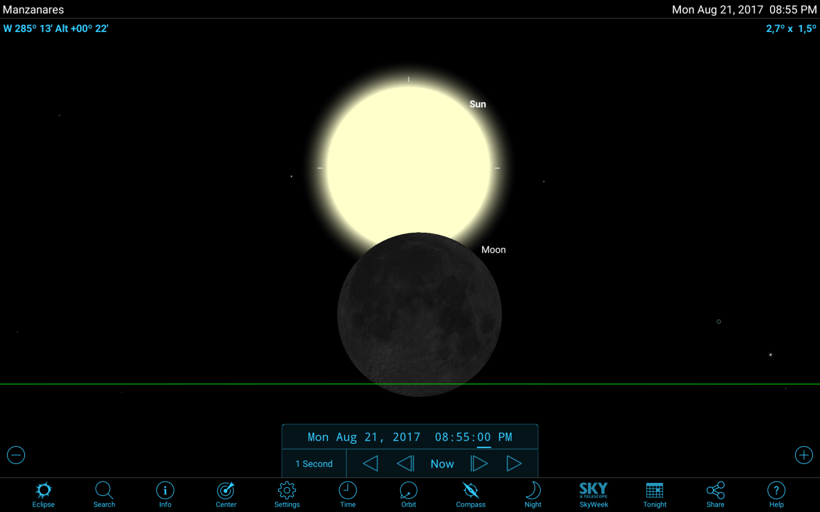 Eclipse parcial de sol ( 5' antes del max. )