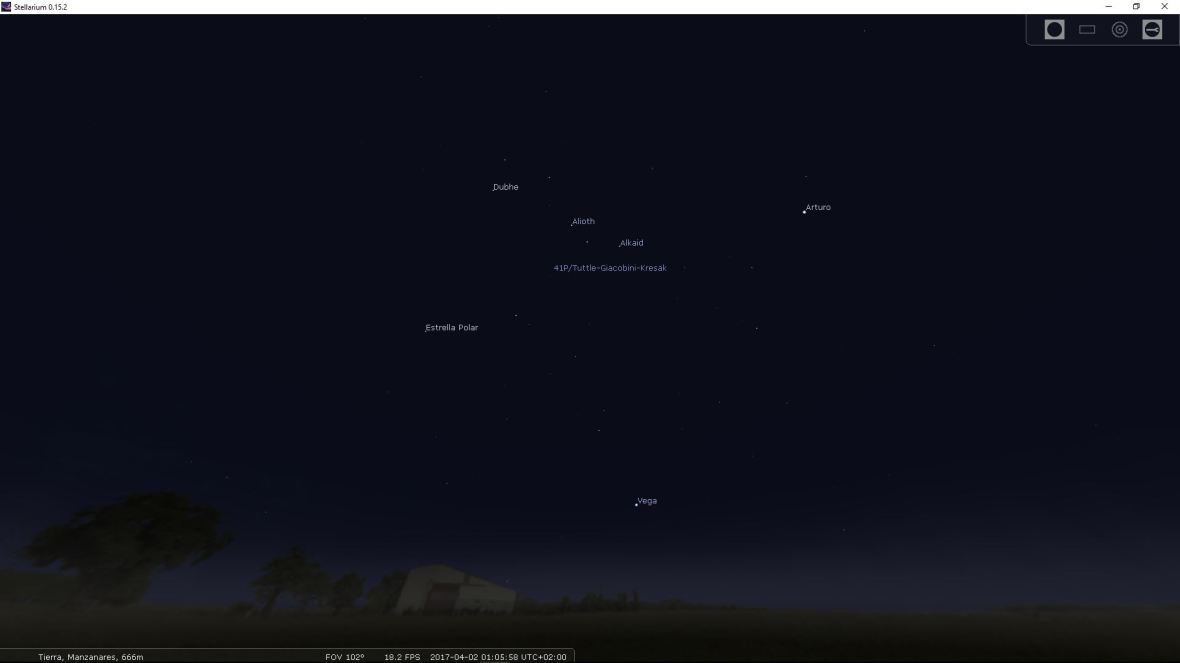 Cielo el día 2-4-2017