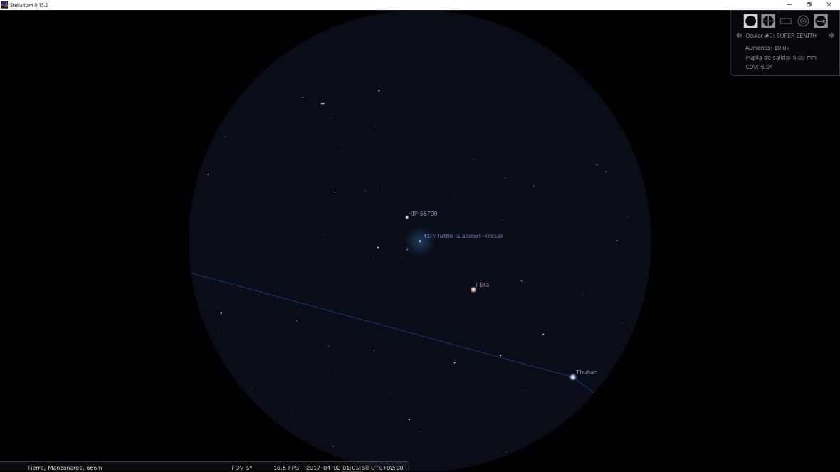 Detalle de la vista a través de prismáticos 10 x 50