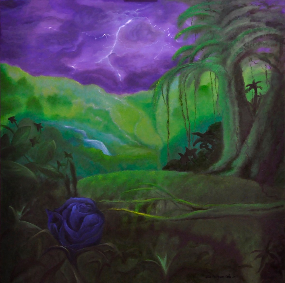 Tormenta Estival 100 x 100 cm.