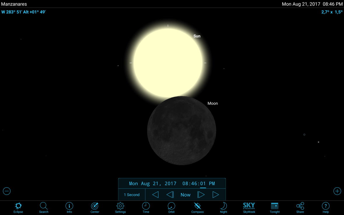 Eclipse parcial de sol ( 1er. Contacto )