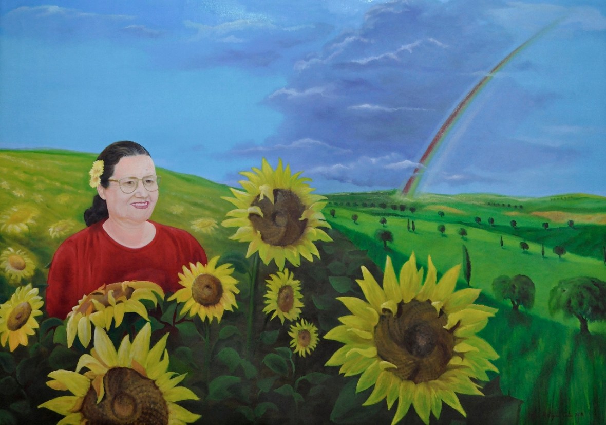 María en el campo 165 x 114 cm.