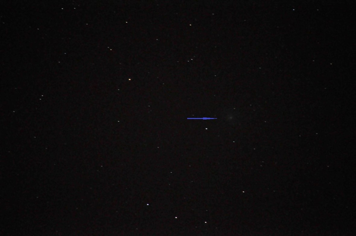 Fotografía del Cometa 46P Wirtanen el 7-12-2018