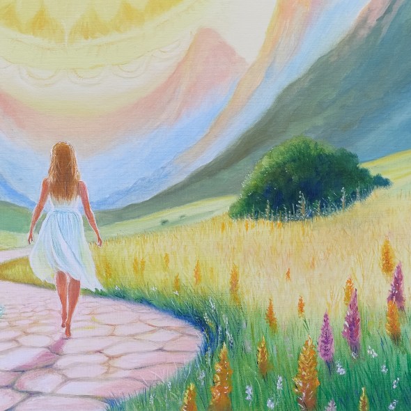 Camino a mandala óleo