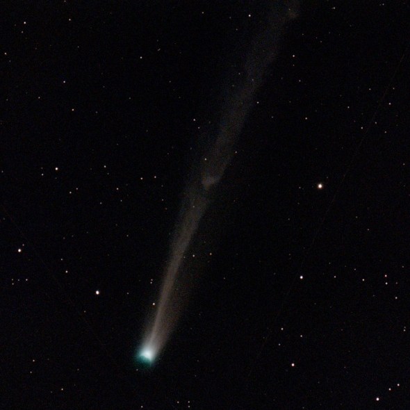 Cometa C/2025 R3 (PANSTARRS) el día 18-4-2026 visible al amanecer hacia el este con una magnitud aparente de 4,5 (13' Telescopio Vespera II)