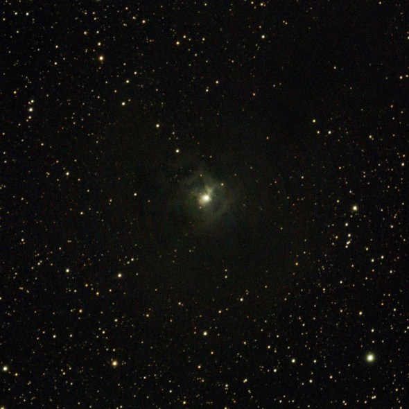 NGC 7023 Nebulosa Iris en Cefeo, a unos 1.300 a.l. de distancia, 1h de observación con telescopio Vaonis II